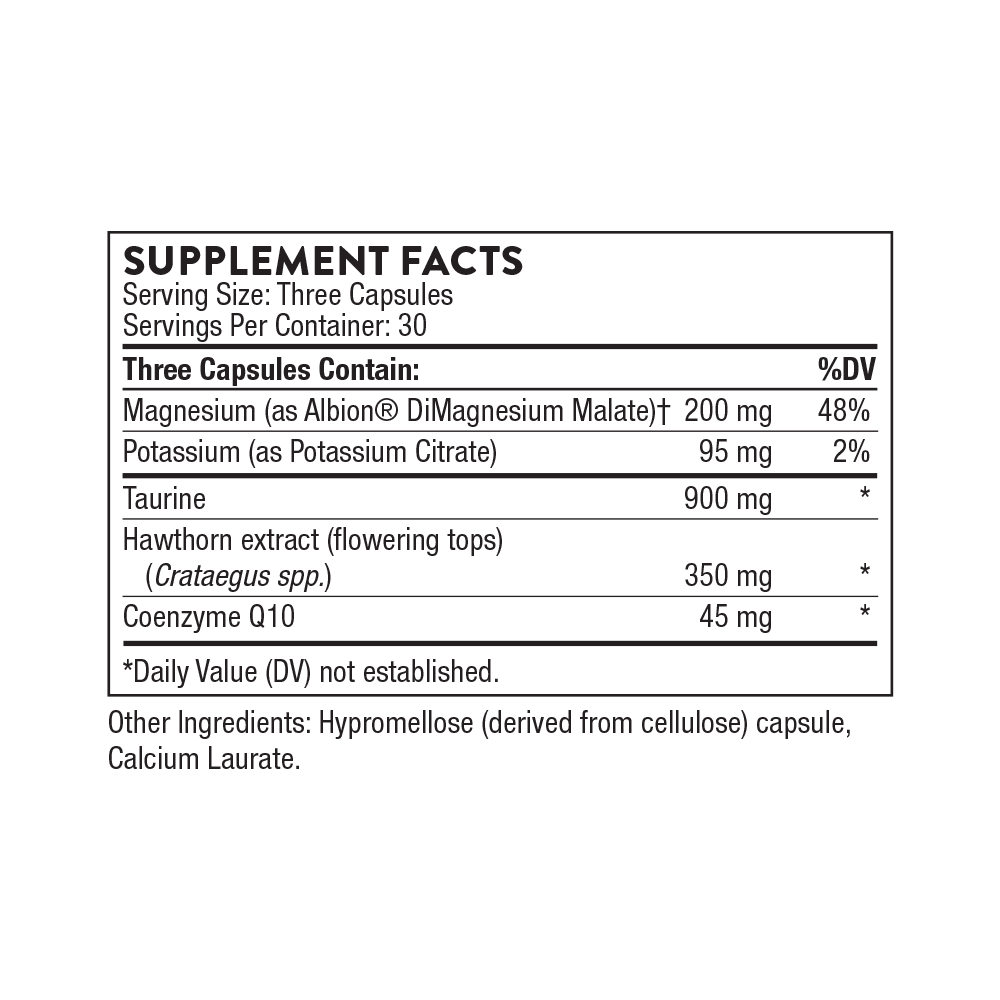 Thorne Heart Health Complex with Coq10 and Hawthorn - 90 Capsules thumbnail 4