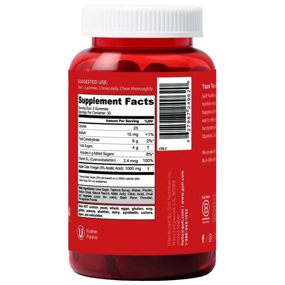 Goli Nutrition Apple Cider Vinegar Gummies thumbnail 3