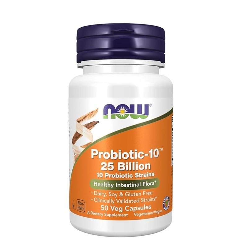 Now Probiotic-10™ 25 Billion 10 Probiotic Strains - (50 Veg Capsules) thumbnail 2
