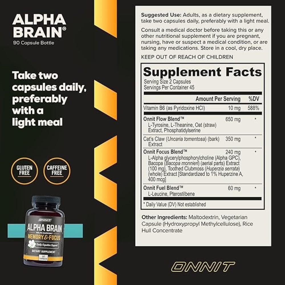 Onnit Alpha Brain - Daily Cognitive Support thumbnail 2