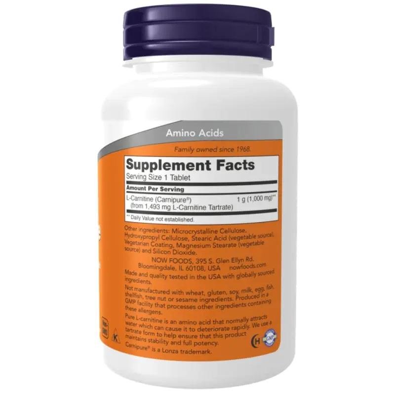 L-Carnitine 1000mg - NOW thumbnail 2