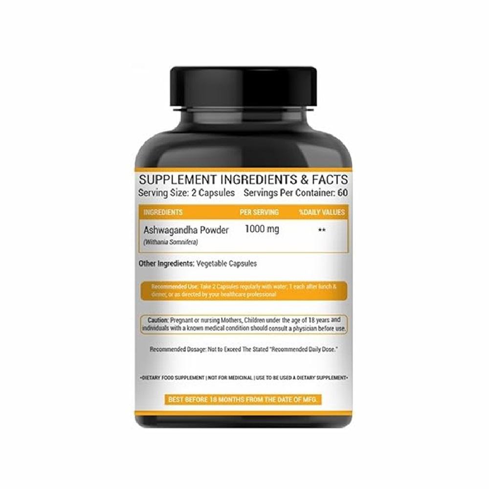 Prasatti Herbal Organic Plant Based Ashwagandha 1000 Mg thumbnail 2