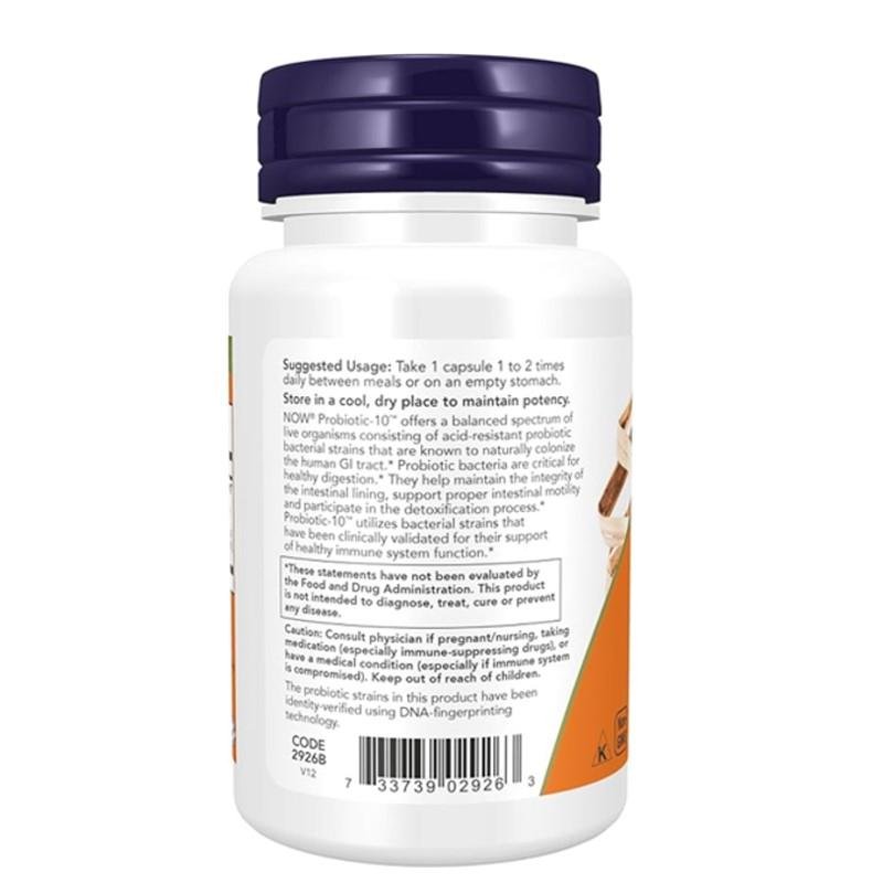 Now Probiotic-10™ 25 Billion 10 Probiotic Strains - (50 Veg Capsules) thumbnail 3