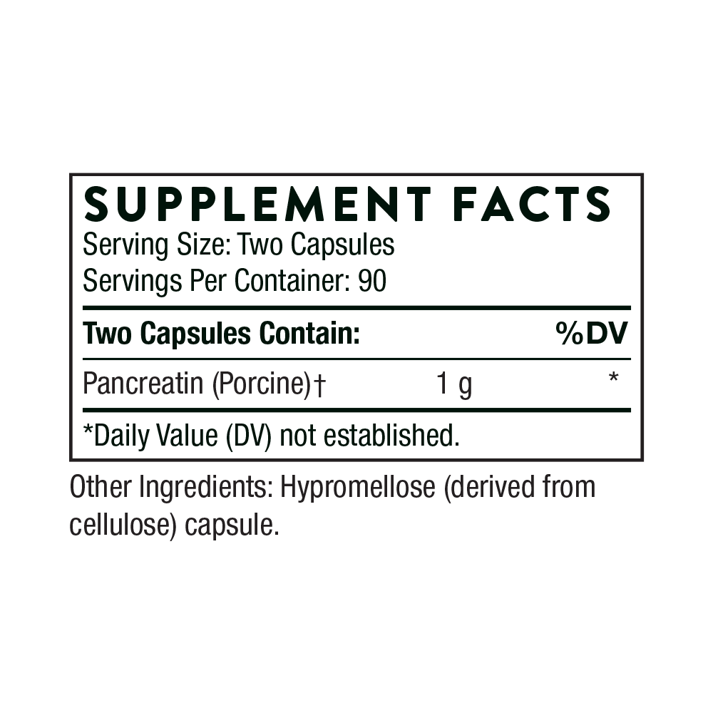 Thorne Pancreatic Enzymes for Digestive Support - 180 Capsules thumbnail 4