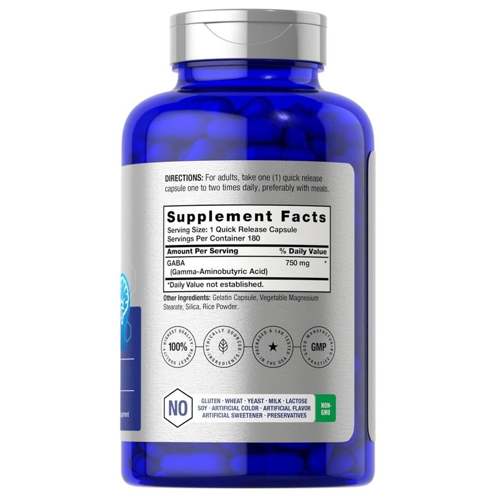 Horbäach GABA 750mg - Gamma Aminobutyric Acid thumbnail 2