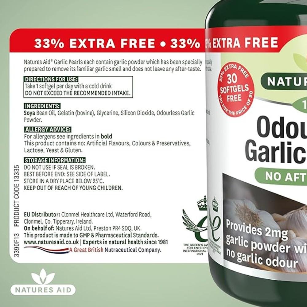 Natures Aid Odourless Garlic Pearls thumbnail 2
