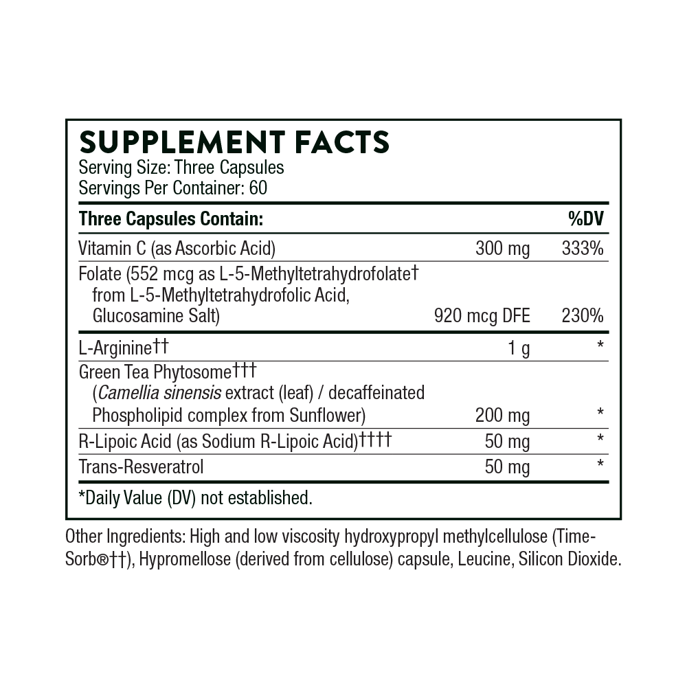 Thorne L-Arginine Plus with Nutrients for Added Support - 180 Capsules thumbnail 5