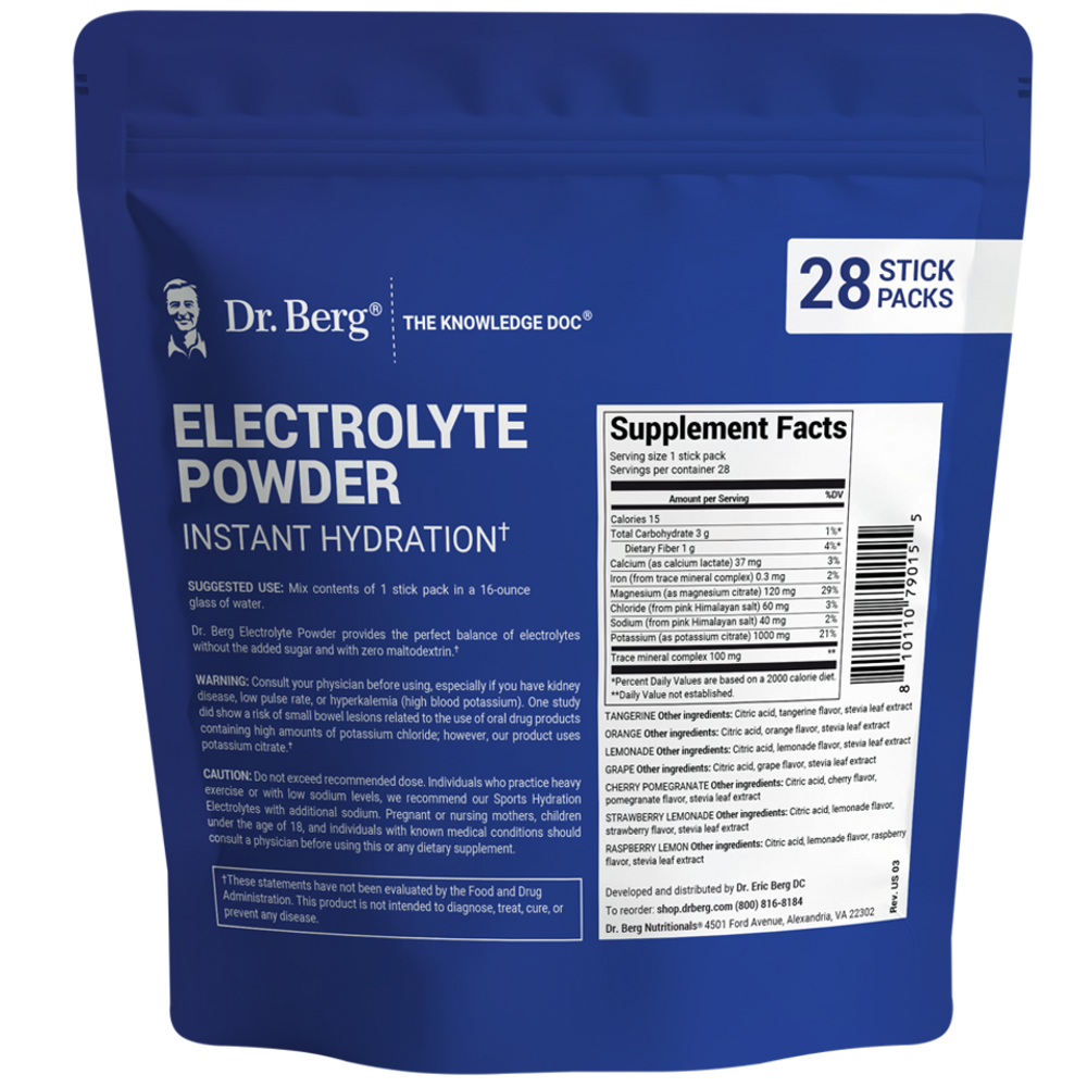Dr Berg Electrolyte Powder Hydration Variety Pack – 28 Stick Packs thumbnail 2
