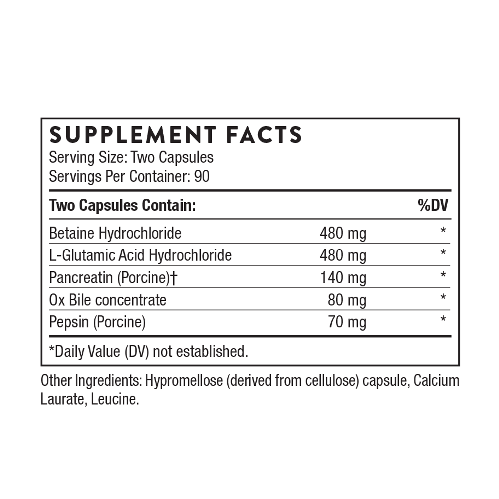 Thorne Advanced Digestive Enzymes - 180 Capsules thumbnail 3