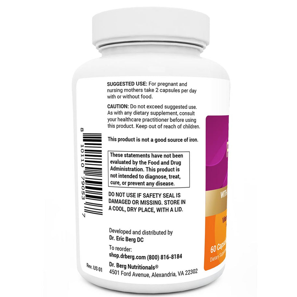 Dr Berg Natural Prenatal Vitamin with Folate and Omegas – 60 Capsules thumbnail 3