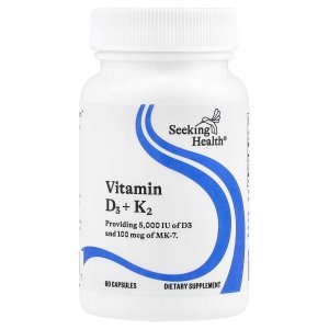 Seeking Health Vitamin D3 + K2 5000IU 60 Capsules