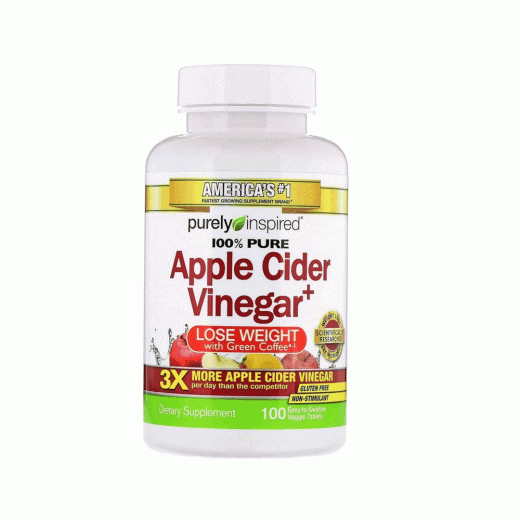 Purely Inspired 100% Apple Cider Vinegar+ | Weight Loss Support with Green Coffee 100 Capsules