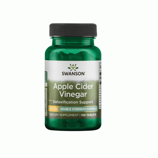 Swanson Apple Cider Vinegar | Double Strength Detox Support | 120 Tablets