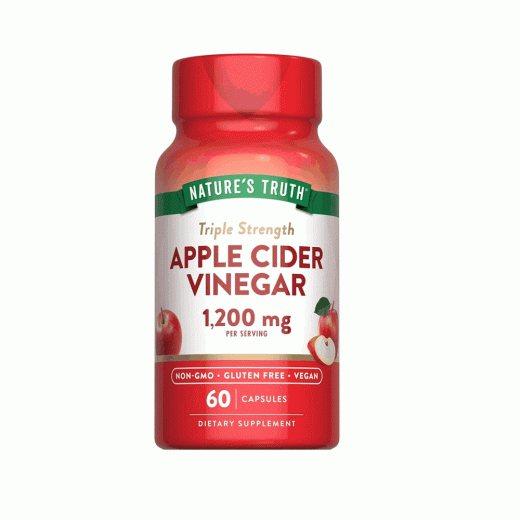 Nature's Truth Triple Strength Apple Cider Vinegar 1200mg | 60 Vegan Capsules