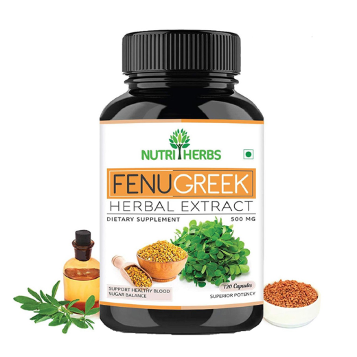 NutriHerbs Fenugreek – 60 Capsules for Hormonal Balance & Wellness