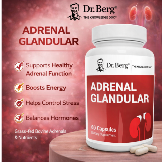 Dr Berg Adrenal Glandular – Hormonal Balance Support | 60 Capsules