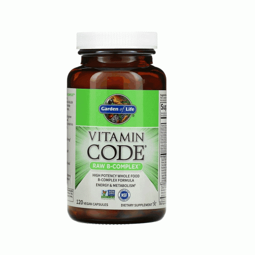 Garden of Life Vitamin Code – Raw B-Complex for Energy & Metabolism | 120 Vegan Capsules
