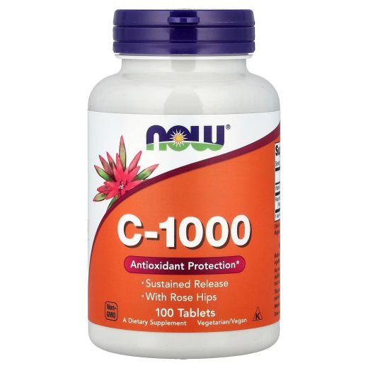 NOW Foods C-1000 Antioxidant Protection With Rose Hips 100 Tablets