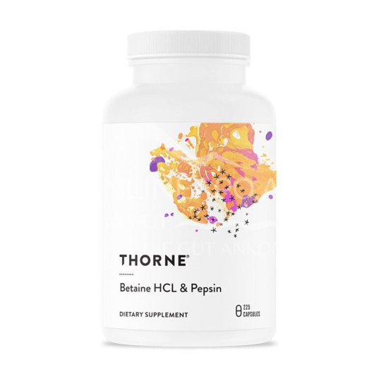 Thorne Betaine HCL & Pepsin - 225 Capsules