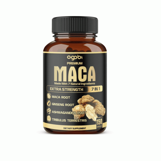 Agobi Premium 7-In-1 Maca Extra Strength Blend with Ginseng Ashwagandha & Tribulus 150 Capsules