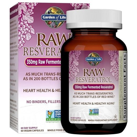 Garden of Life Raw Resveratrol 350mg – Heart Health & Anti-Aging
