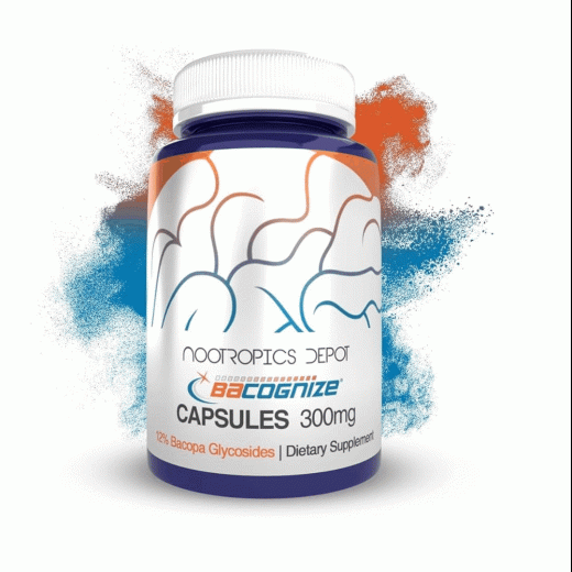 Nootropics Depot Bacognize | 300mg Bacopa Extract | 12% Bacopa Glycosides | Cognitive Support | Dietary Supplement