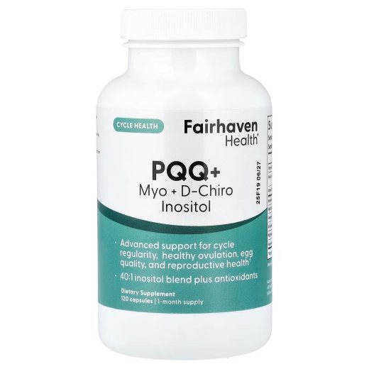 Fairhaven Health PQQ Inositol Supplement – Myo + D-Chiro 120 Capsules