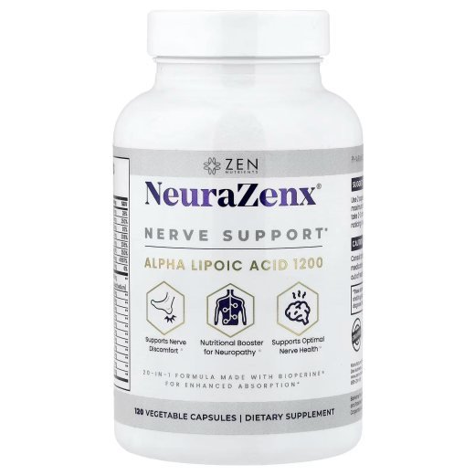 Zen Nutrients NeuraZenx Nerve Support Supplement – 120 Veg Capsules