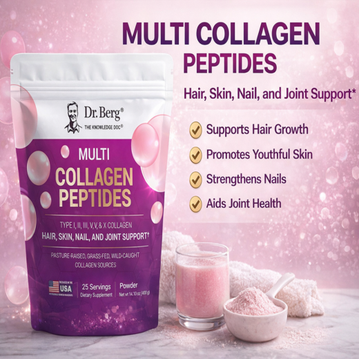 Dr Berg Multi Collagen Peptides | Skin Care Hair Care| 25 Servings