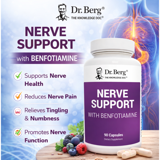Dr Berg Nerve Support with Benfotiamine - Health Support | 90 Caps