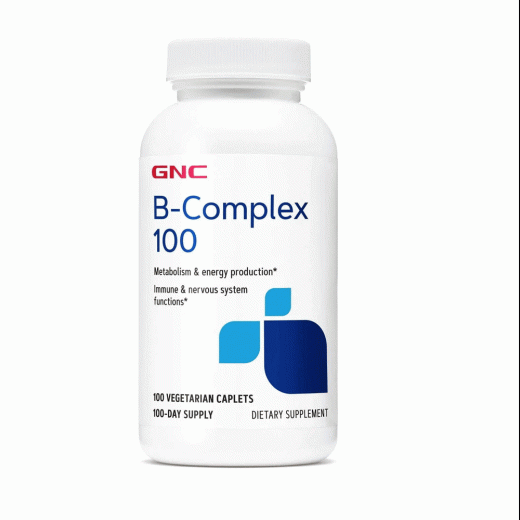 GNC B-Complex 100 – Metabolism, Energy & Nervous System Support | 100 Veg Tablets