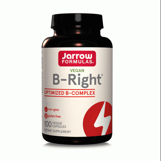 Jarrow Formulas Vegan B-Right – Optimized B-Complex | 100 Veggie Capsules