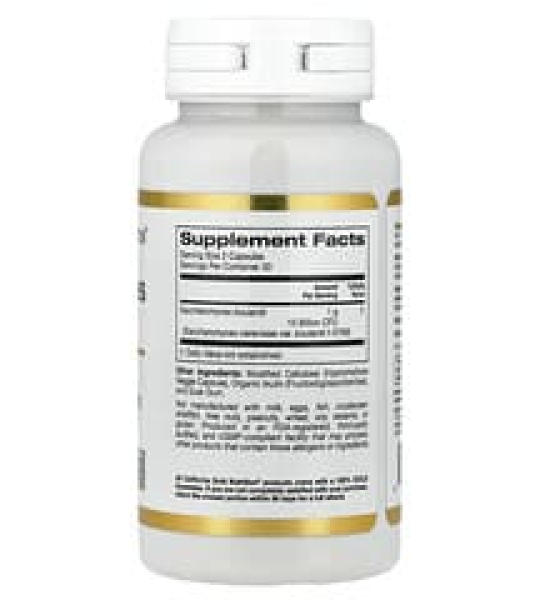 California Gold Nutrition Saccharomyces Boulardii 5 Billion Cfu per Cap 60 Veggie Capsules