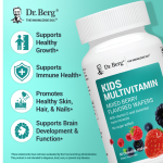 Dr Berg Kids Multivitamin No Sugar Added – Mixed Berry Chewable Vitamin – 60 Wafers