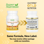 California Gold Nutrition Turmeric Extract with 95% Curcuminoids and BioPerine® Black Pepper Extract 800 mg 60 Veggie Capsules