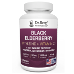 Dr Berg Black Elderberry with Vitamin D3 & Zinc | Immune Support – 90 Capsules