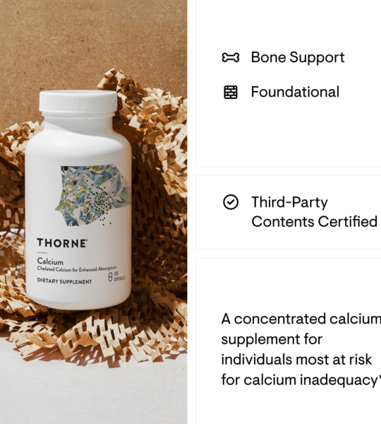 Thorne Calcium Chelated Calcium for Enhanced Absorption - 120 Capsules