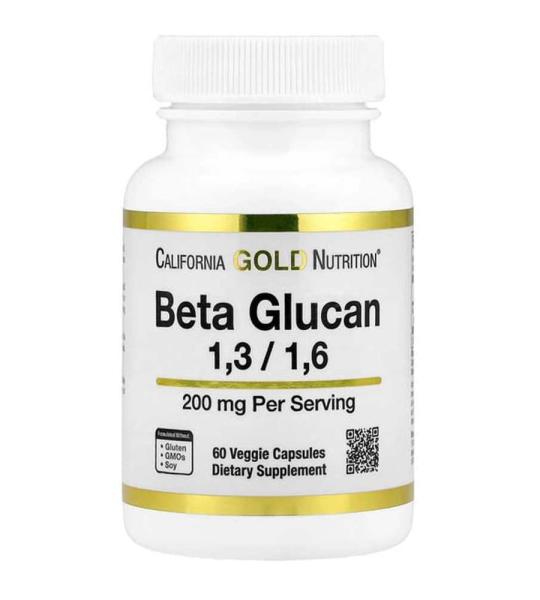 California Gold Nutrition Beta Glucan 1-3 1-6 200 Mg Immune Support 60 Veg Capsules