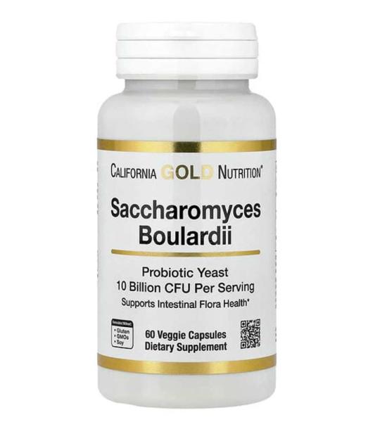 California Gold Nutrition Saccharomyces Boulardii 5 Billion Cfu per Cap 60 Veggie Capsules