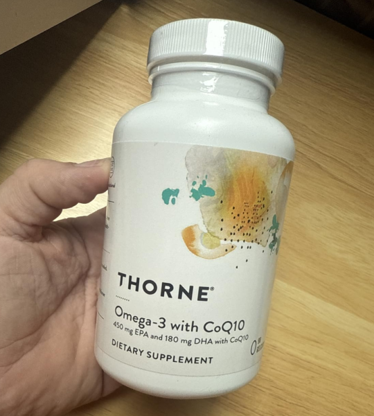 Thorne Omega-3 with Co Q10 | Promotes Health - 90 Gelcaps