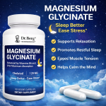 Dr Berg Magnesium Glycinate Natural Vitamin D3, 90 Caps | Sleep Support