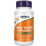 Now Aloe 10,000 & Probiotics | 60 Capsules