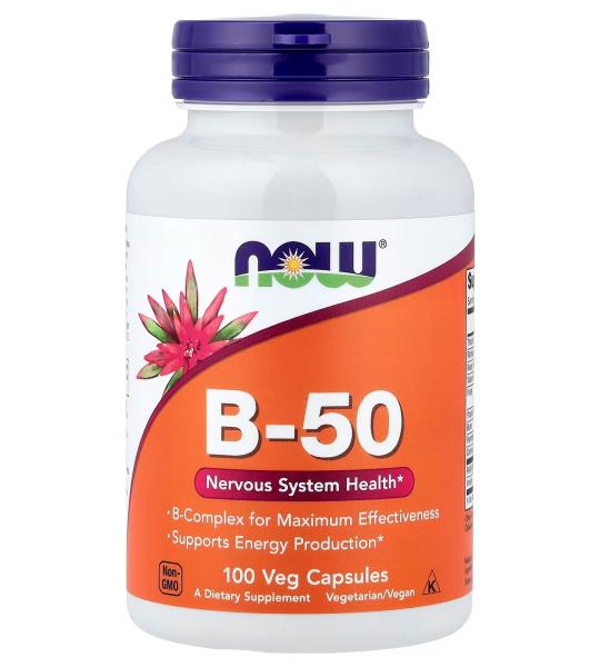 NOW Foods B-50 Nervous System Health 100 Veg Capsules