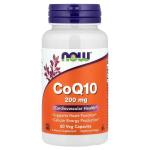 NOW Foods CoQ10 (Coenzyme Q10) 200 mg Cardiovascular Health 60 Veg Capsules
