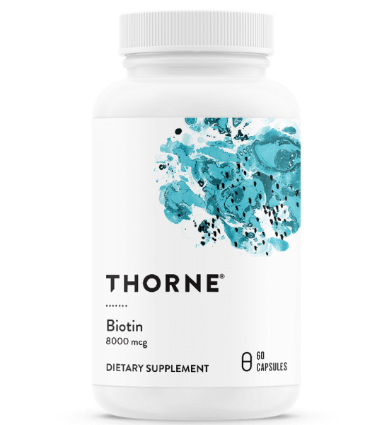 Thorne Biotin 8000 Mcg Supports Nail, Hair and Skin - 60 Capsules