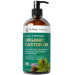 Dr Berg Organic Castor Oil – Cold-Pressed | Supports Skin Hair and Nails | 473ml