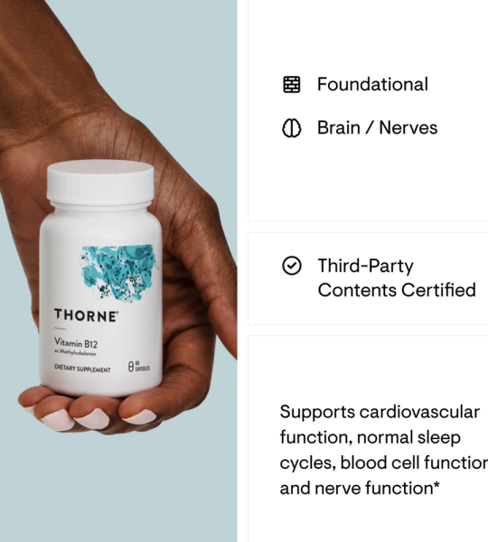 Thorne Vitamin B12 as Methylcobalamin - 60 Capsules