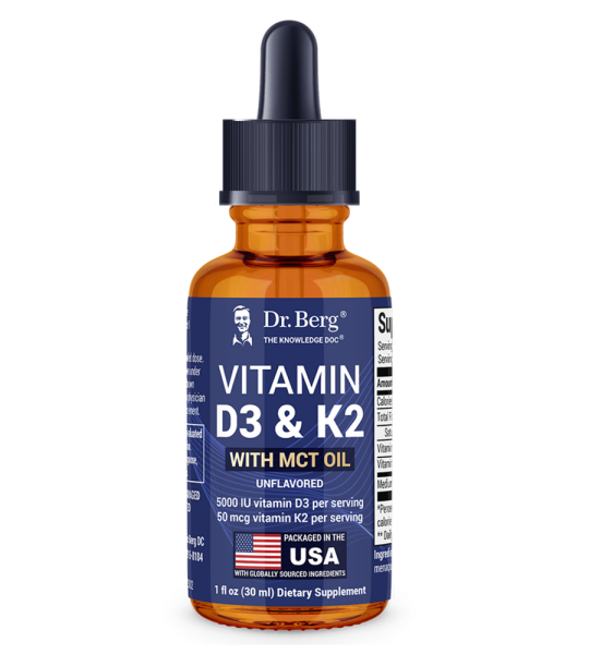 Dr Berg Vitamin D3 and K2 Liquid with Mct Oil – 30 Ml