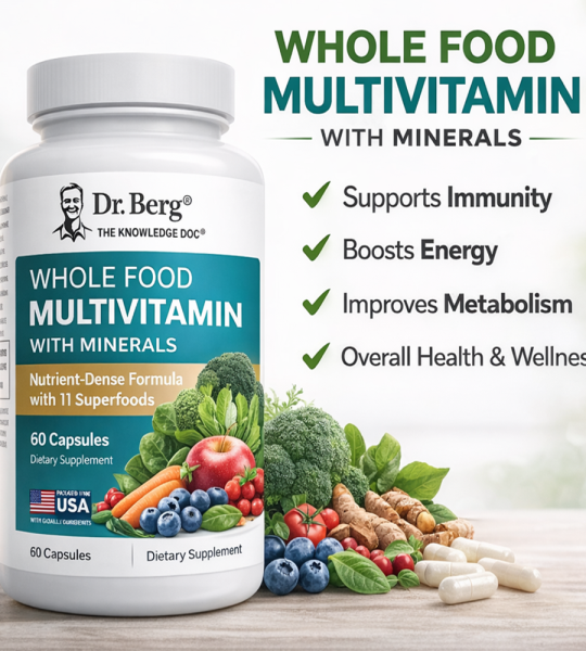 Dr Berg Whole Food Multivitamin with Minerals | 60 Capsules