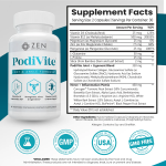 Zen Nutrients PodiVite Plantar Fasciitis Relief & Nerve Function 60 Capsules